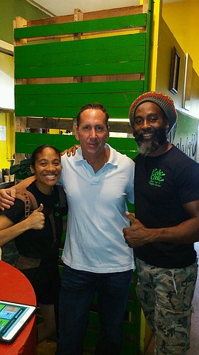 Camille Holder-Brown and Omar Brown got some great business advice from Dean James Max of DJM Restaurants (Courtesy photo).