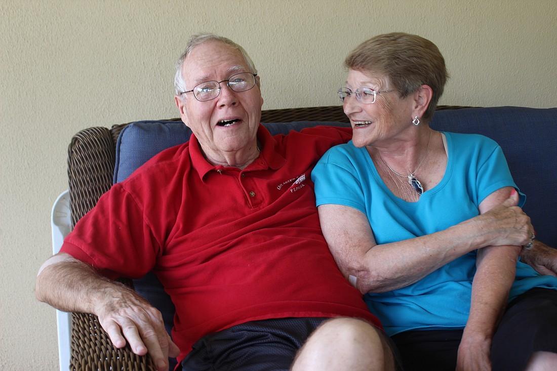 Mary Ann Ward and Tom Ward are known as "The Love Birds," around The Sarah House (Photo by Emily Blackwood).