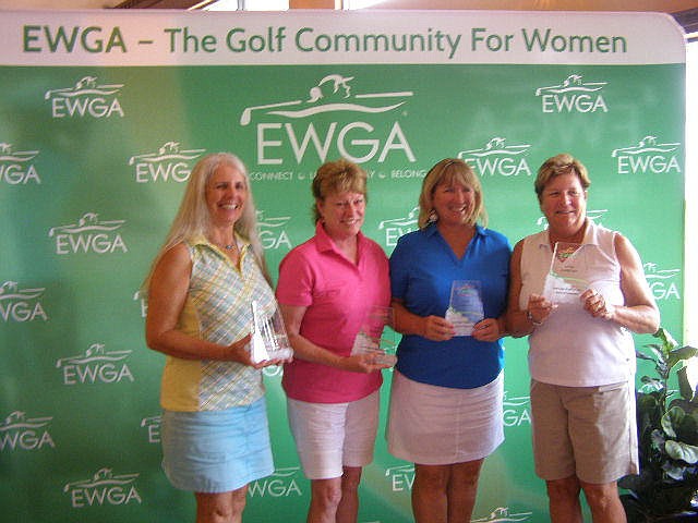 The scramble team, Jeannie Schreiber, Palm Coast, Katy Nelson, Ormond Beach, Melody Kimmel, Palm Coast and Jackie Poole, Palm Coast, is going to the national championship of the Executive Women's Golf Association in Virginia in October. Courtesy photo