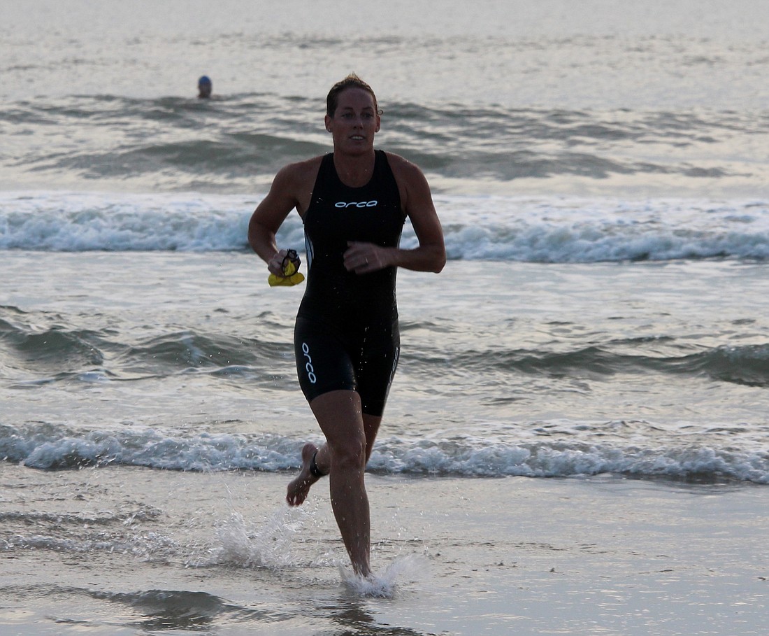 Mallory Kennedy placed second overall in the triathlon. Photos by Jeff Dawsey