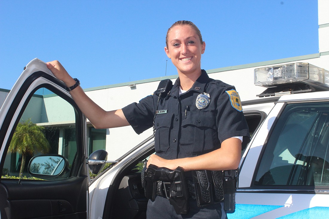 Brie Smith serves the Volusia County community as an Ormond Beach police officer. Photo by Jeff Dawsey