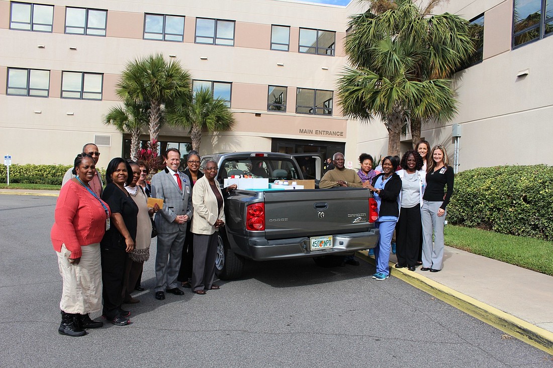 Florida Hospital Oceanside employees donated supplies to a women's shelter.