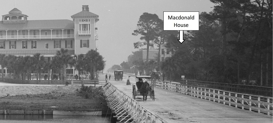 This 1905 photo taken from the former Halifax River Bridge shows the MacDonald House.