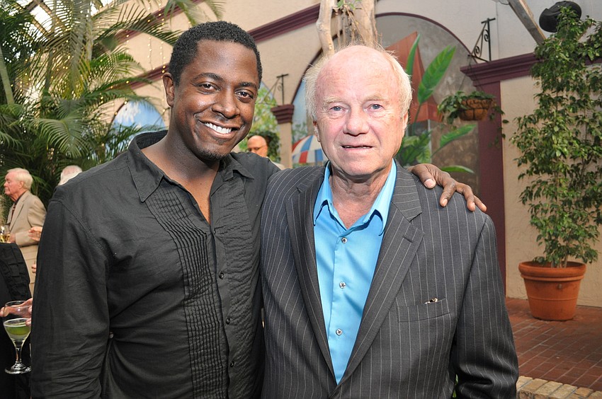 Greenfield prize winner Sanford Biggers and keynote speaker James Rosenquist