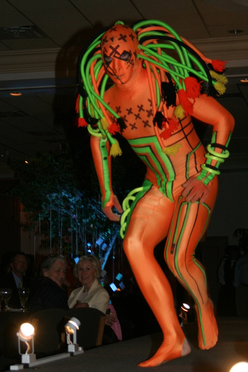 Dancers modeled costumes in a runway 