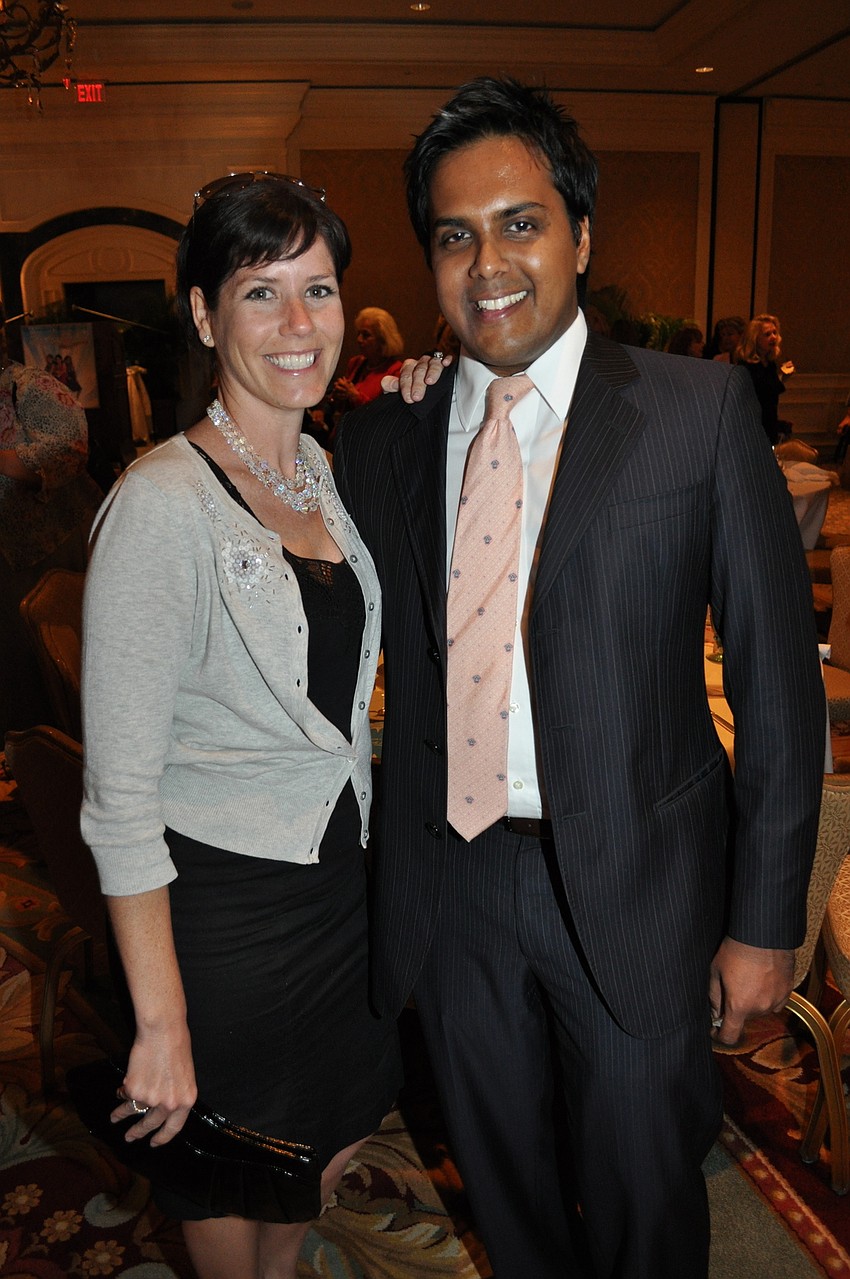 Nicole Kaney and honoree Anand Pallegar