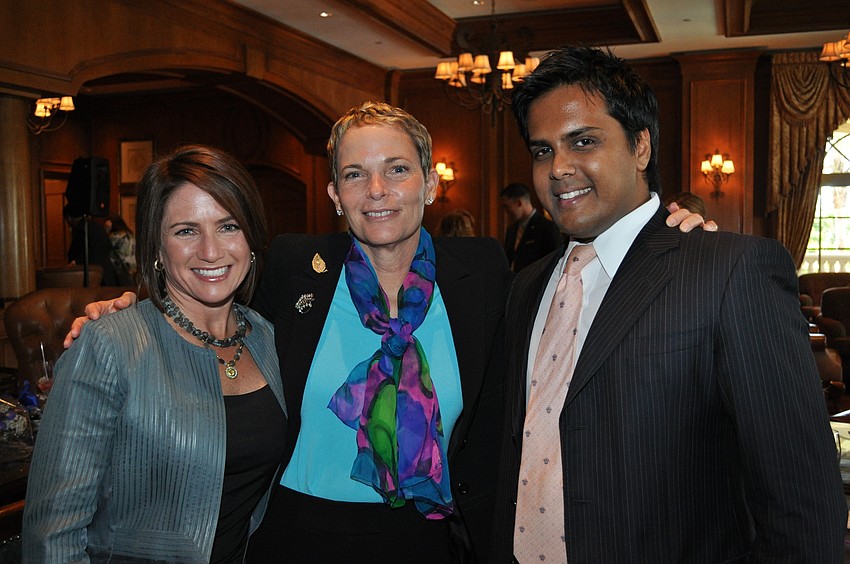 Honorees Jaymie Klauber, Charlie Lenger and Anand Pallegar