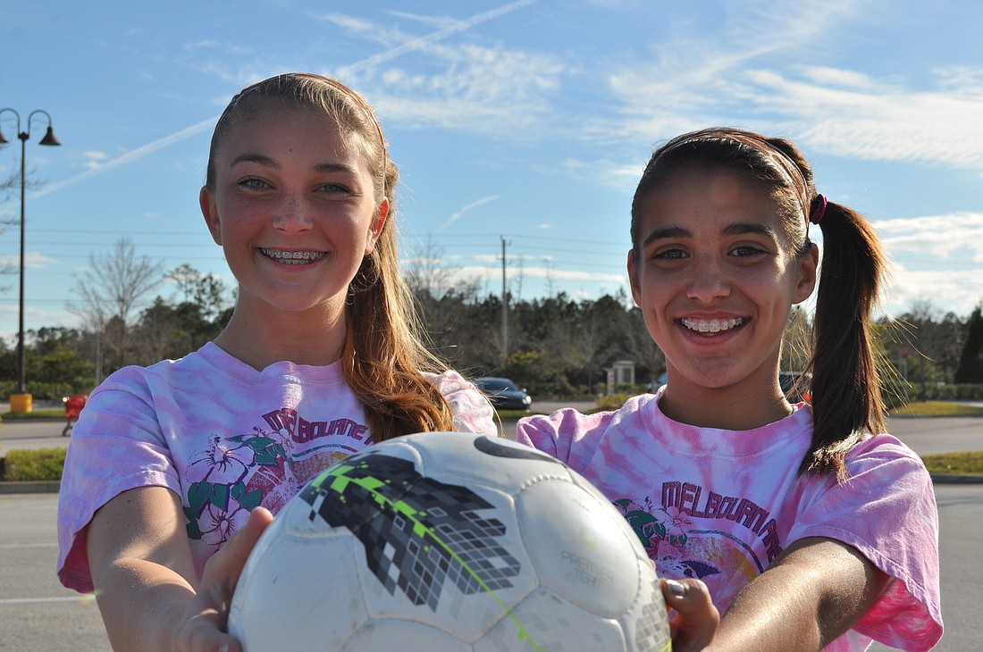 Madison Hald and Bella Giuliano are two of 52 players selected to represent Florida for the Olympic Development Program. PHOTO BY ANDREW O'BRIEN