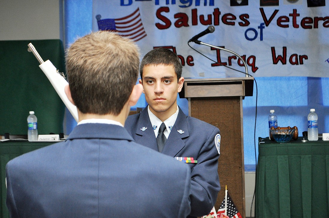 Michael Daven, 14, performs with the rifle squad at the event. PHOTOS BY SHANNA FORTIER