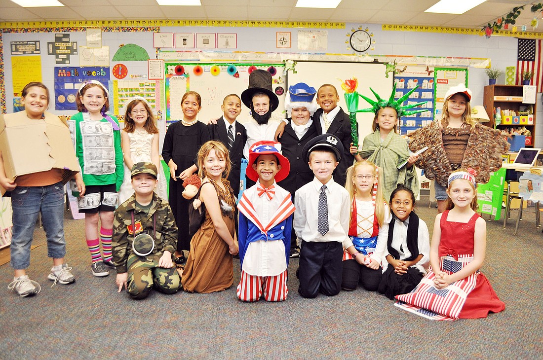 Kristin RaffoÃ¢â‚¬â„¢s class was one of six second-grade classes who participated in the Living Museum, at Belle Terre Elementary School.