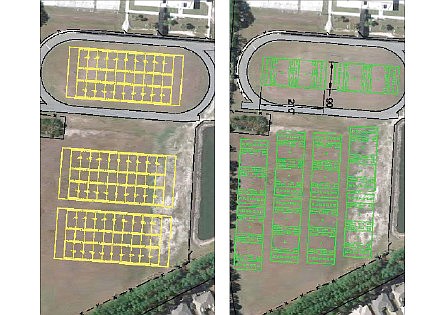 The proposed project could be utilized in a variety ways, such as football, left, and flag football, right. COURTESY RENDERINGS