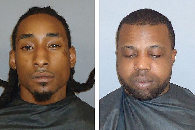 Cornelius Johnson (left) and Terence Bennett (right) were arrested Tuesday on drug charges, including possession of crack cocaine.