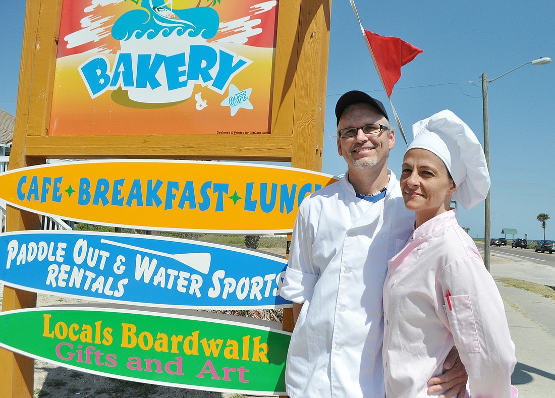 James Scott and Joni Triplett opened the Beachside Bakery and Paddle-Out Water Sports in March.