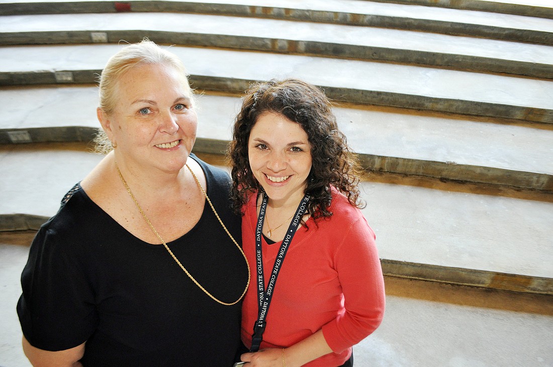 Jean Cordero (left) graduated from Daytona State CollegeÃ¢â‚¬â„¢s Fresh Start Program, coordinated by program graduate Marydale Parmerter.