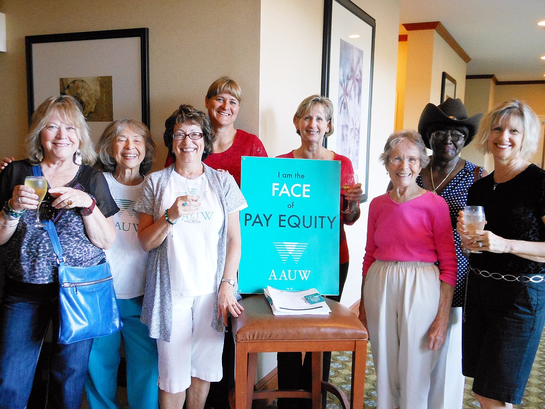 Linda Lockwood, Muriel Levy, Susie Baird, Sandra Campbell, President Theresa Owen, Mary Ann Clark, Shirley Jacob and Chris Boris