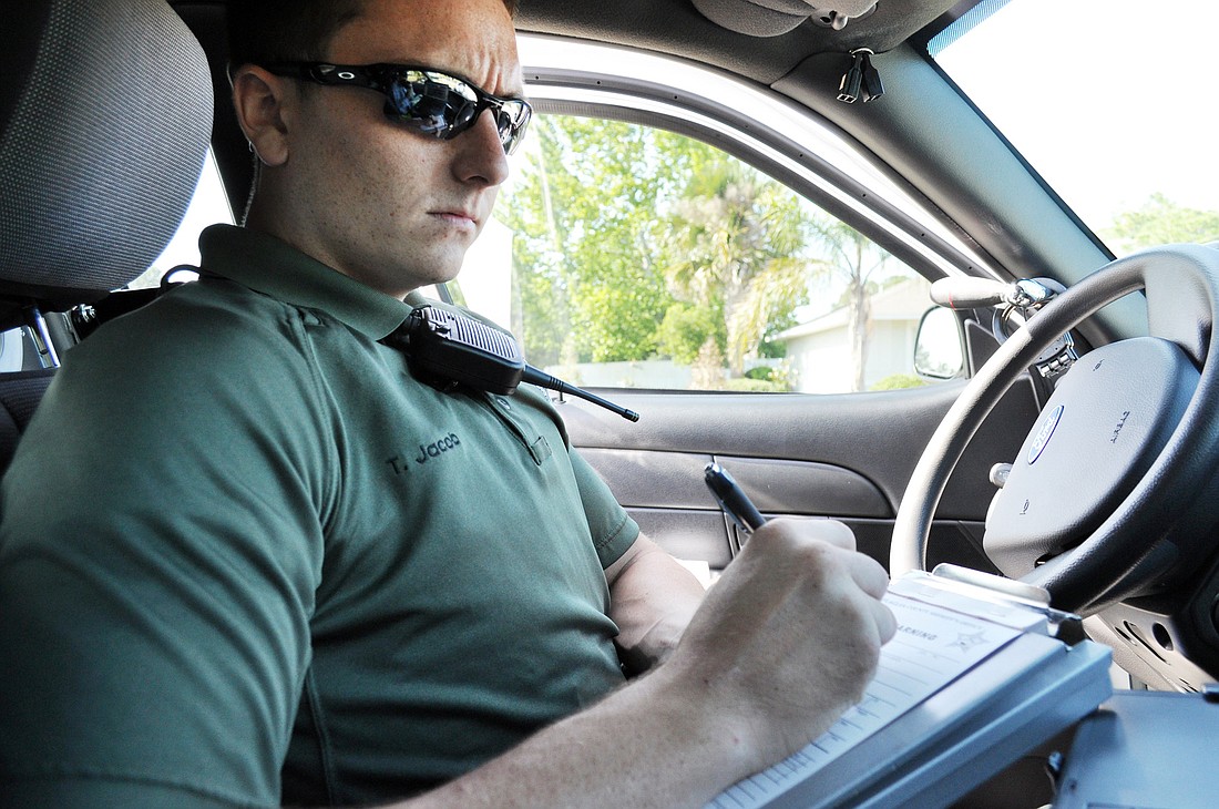 Deputy Trevor Jacob issued the most warnings and tickets in 2011 of any other officer in the Flagler County SheriffÃ¢â‚¬â„¢s Office.