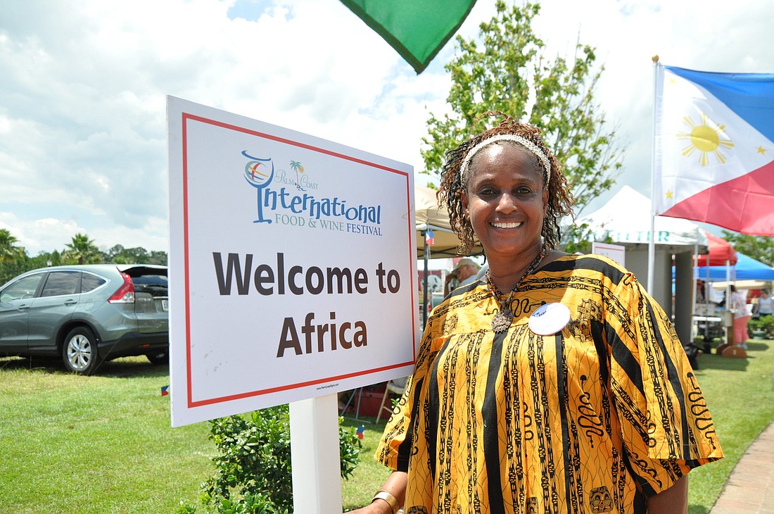 Roslyn Tucker, of Tucker's Catering and First Church, ran the Africa tent.