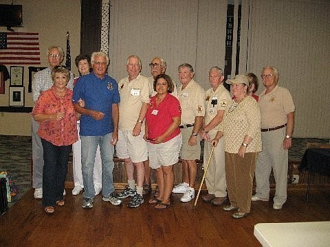 Back row: Donna Royal, John Jackson, Mike Nishti, John DeFoe, Bob Kegley, Max Wolf, Ed Wolf; front: Viola Van Gorden, Dean Van Gorden, David Rosenthal, Silvia Rosenthal, and Dar Ahern-Floyd