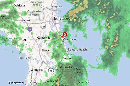 As of 10 a.m. Monday, East Palm Coast had 3.53 inches of rain, according to Bob Pickering, at the Flagler County Emergency Operations Center.