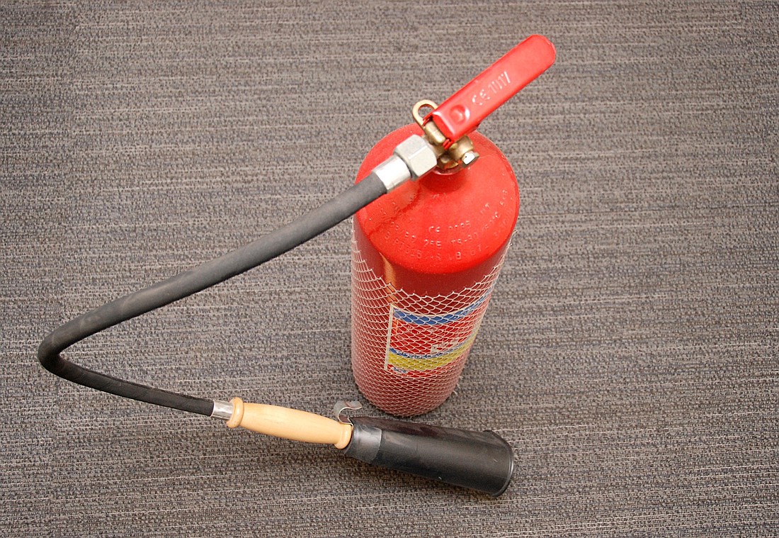 The fire extinguishing equipment will be used to conduct training for various types of fires and is useful in teaching techniques. STOCK IMAGE