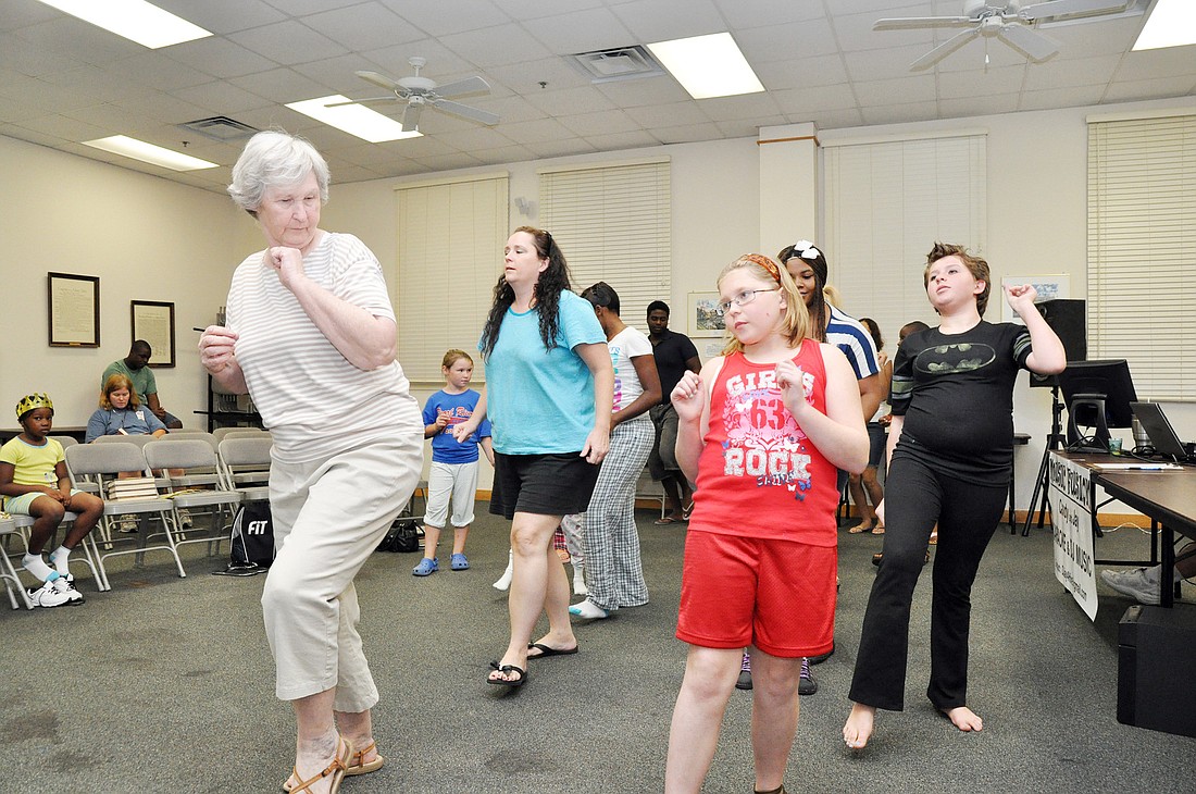 The party kicked off with the electric slide.
