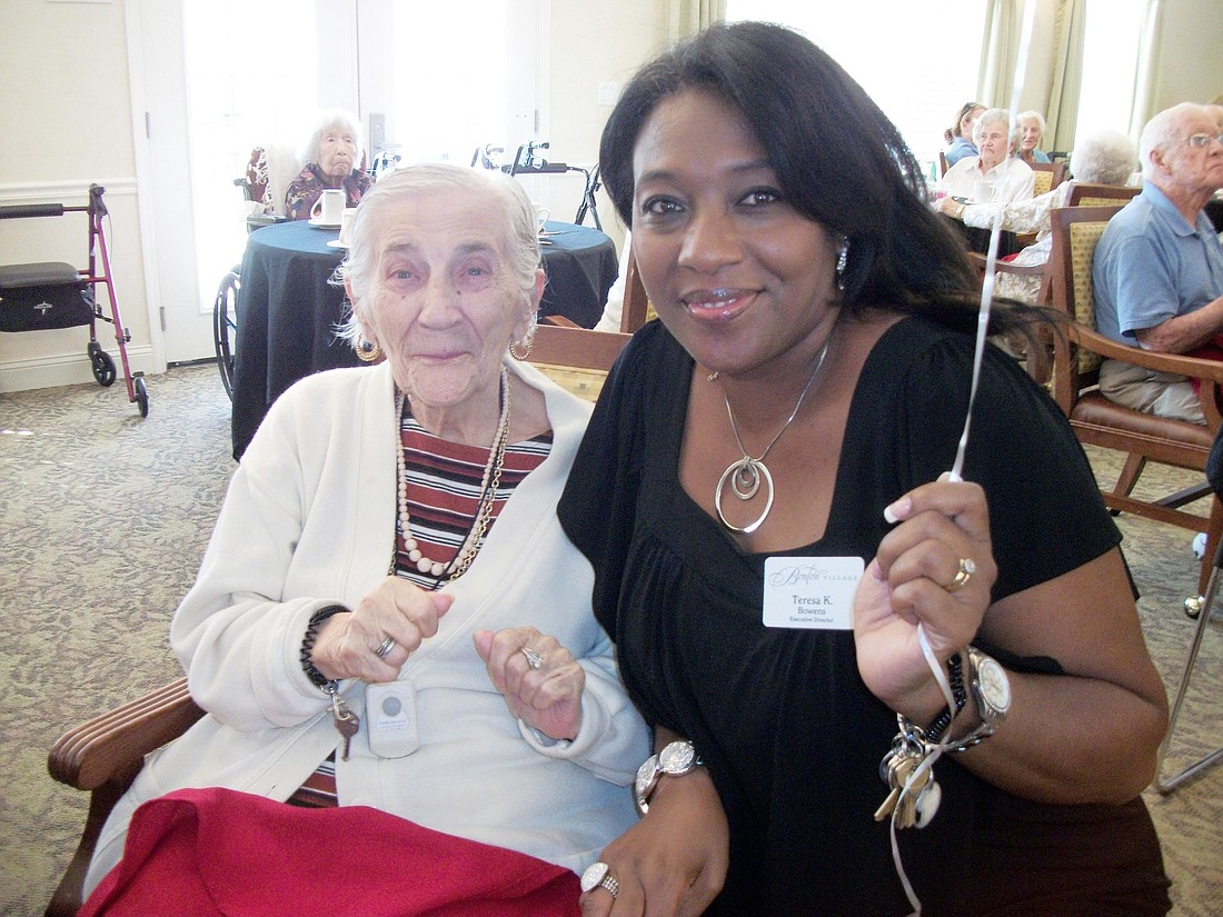 Benton Village resident Josephine DÃ¢â‚¬â„¢Anna and Executive Director Teresa Bowens. COURTESY PHOTO