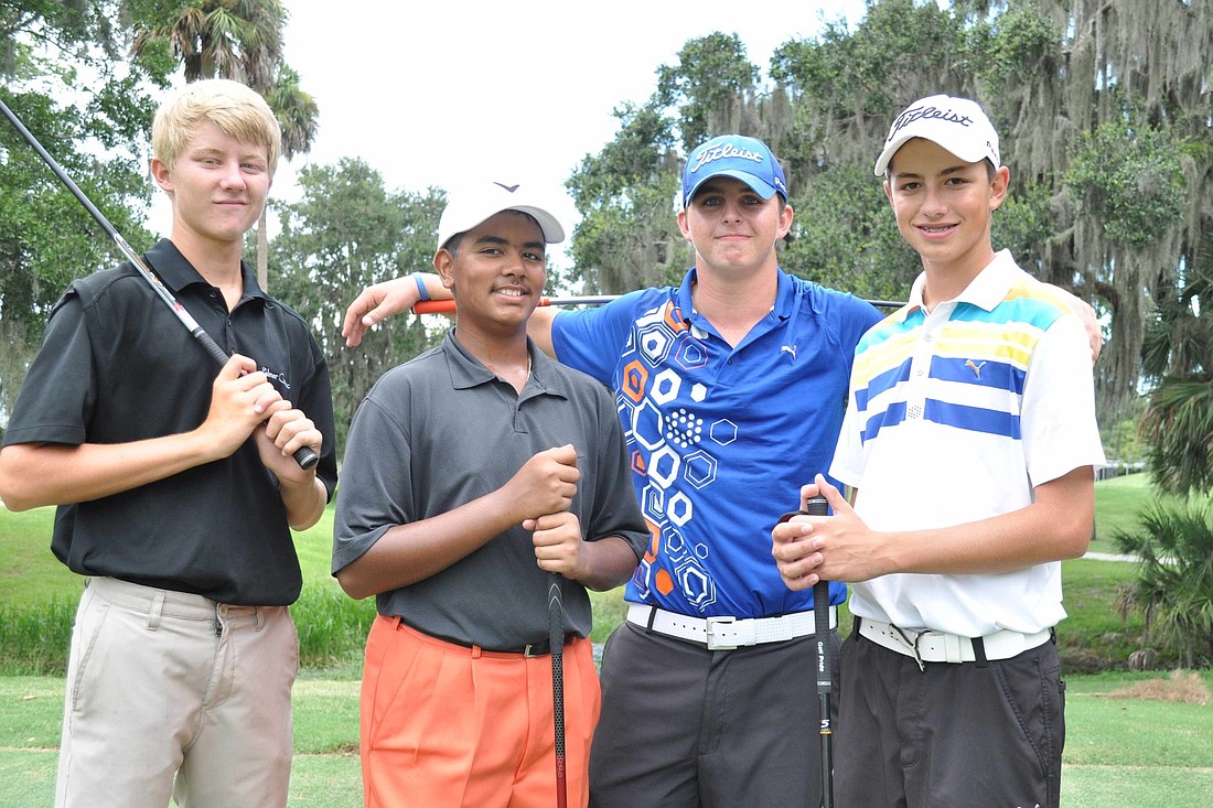 The Top Four, at Matanzas: Patrick Morris, Dominic Colletta, Carter Subers and Anthony Hunter