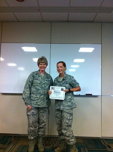 Lt. Col. Dawn Moore and Maj. Mary K Murphy