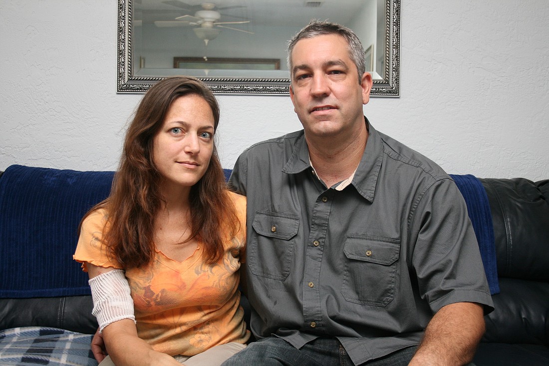 Suzanne and Jeff Williams lost most of their belongings in a fire at their house on Monday.