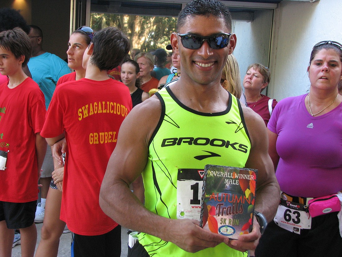 Jose Musso, 37, of Palm Coast, was the overall male champion of the first Palm Coast Race Series.