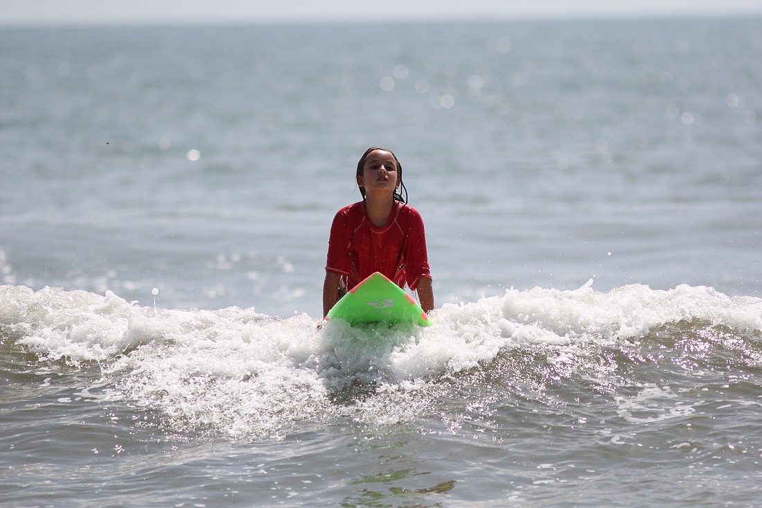 Hannah Blevens at the second event of the Flagler Surf Series. FILE PHOTO BY SHANNA FORTIER