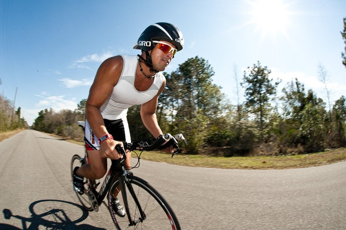 John Pieczonka was left in a ditch on the side of A1A after he was hit by a car while on a training ride. He still plans to compete in next month's Ironman competition.