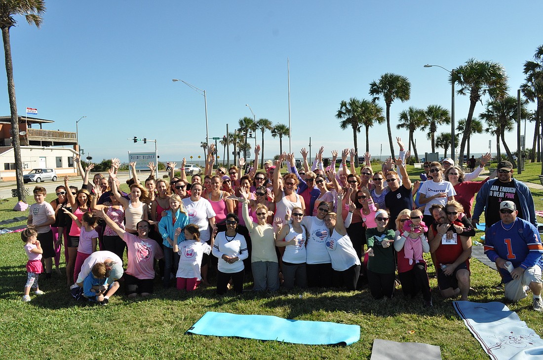 There were 103 participants at Pilates in the Park Sunday morning. The event helped raise money for mammograms for women. KAITLIN MURRAY