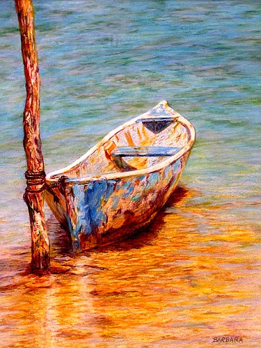 Barbara FanelliÃ¢â‚¬â„¢s colored pencil drawing, "Old Boat," will be on display at the show.
