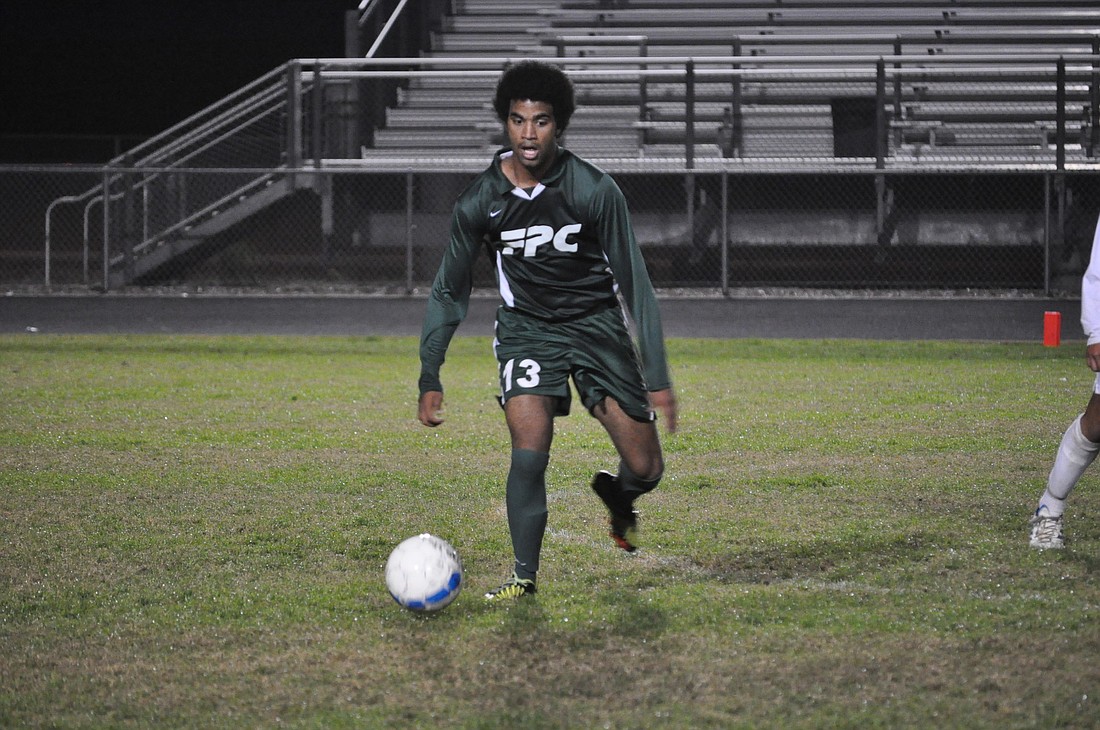 Flagler Palm Coast forward Drew Jones scored the equalizing goal with about 4 minutes, 30 seconds, left to play on Tuesday night. FPC went on to beat Matanzas, 3-2.