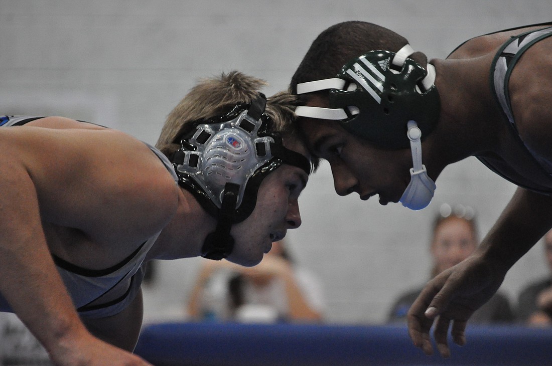 Matanzas and Flagler Palm Coast went head to head on Wednesday in a battle of Flagler's wrestling programs. FPC won, 53-21. ANDREW O'BRIEN