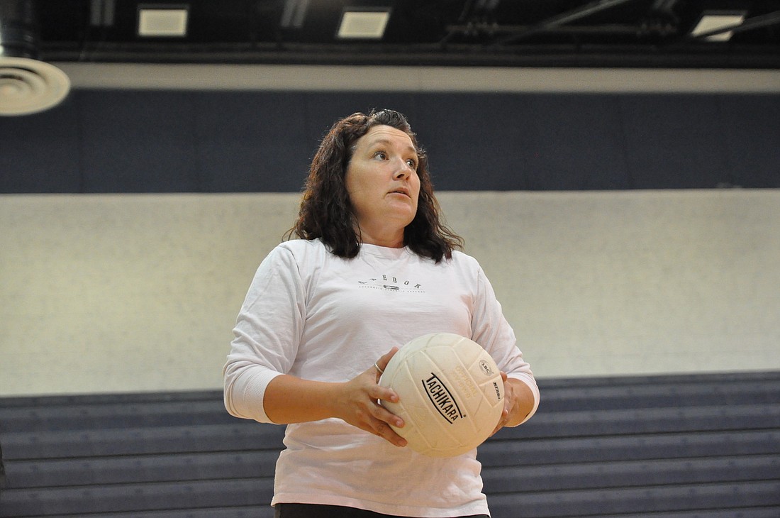 Julie Menendez, head volleyball voach at Matanzas High School