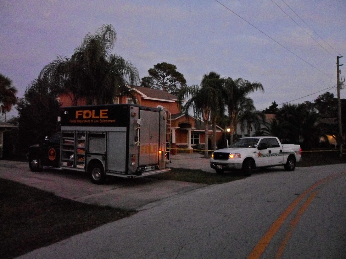 Officials were still investigating the crime scene Friday at around 6:30 p.m.