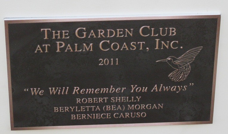 Garden Club President Ellen Werner and Palm Coast City Councilman Jason DeLorenzo