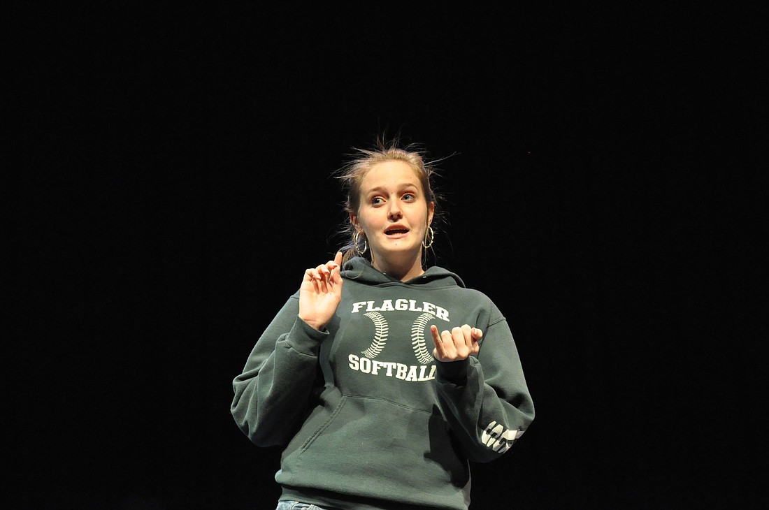 Kaylie Evans performs in a short about rumors.