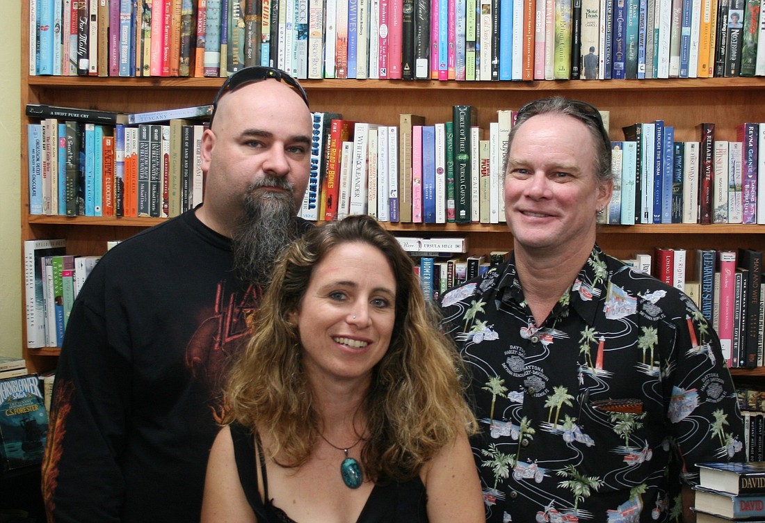 Armand Rosamilia, Becky Pourchot and Tim Baker visit Change Jar Books in Flagler Beach, where all of them have books for sale.
