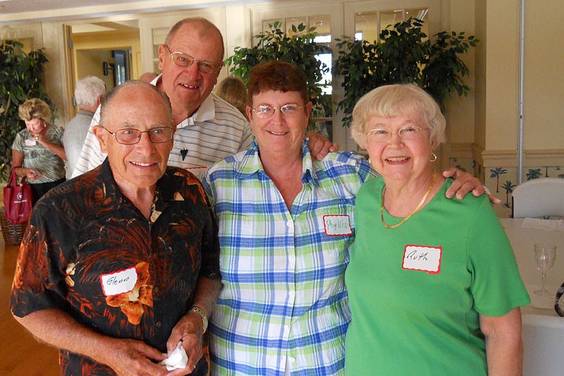 Glenn Oster, Curly and Phyllis Jameson and Ruth Oster enjoyed the evening.