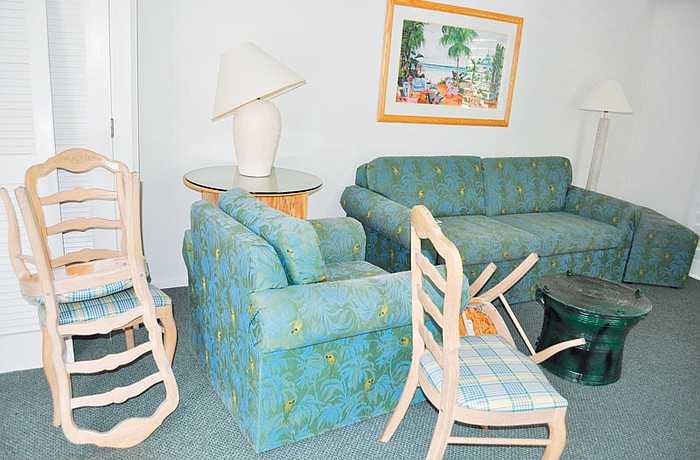 The furniture inside each of the resortÃ¢â‚¬â„¢s 237 units remains.