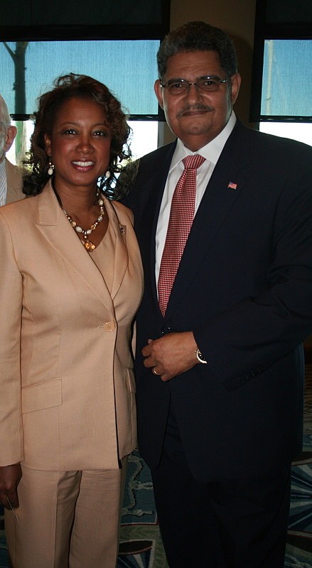 Guest speaker Republican candidate for lieutenant governor Jennifer Carroll and John Colon