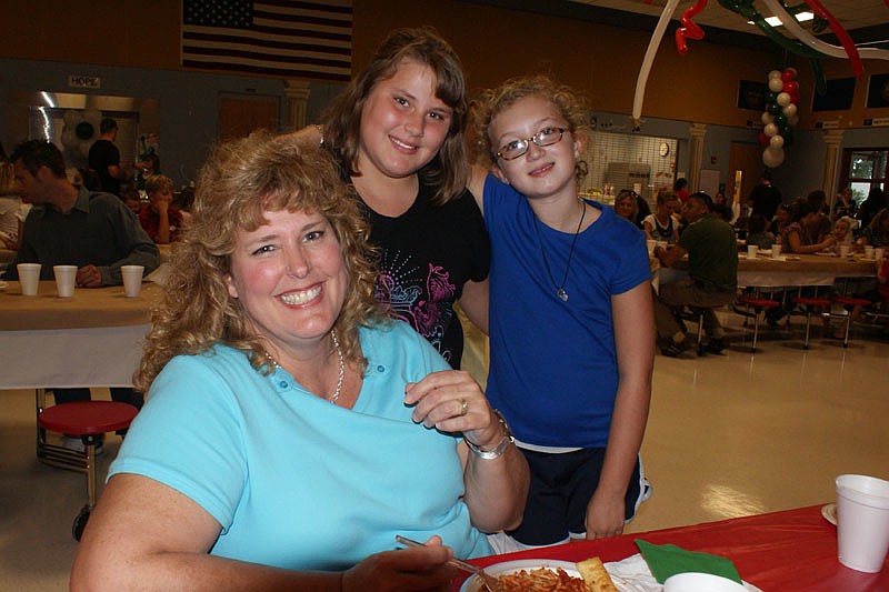 Julie Flood enjoyed time with her daughter Cassidy, 10, and friend Katherine Stuart, also 10.