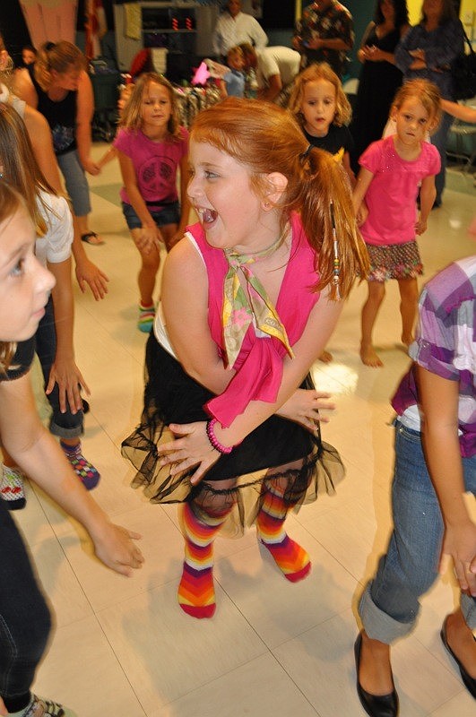 Danielle Gerholdt couldn't keep off the dance floor.