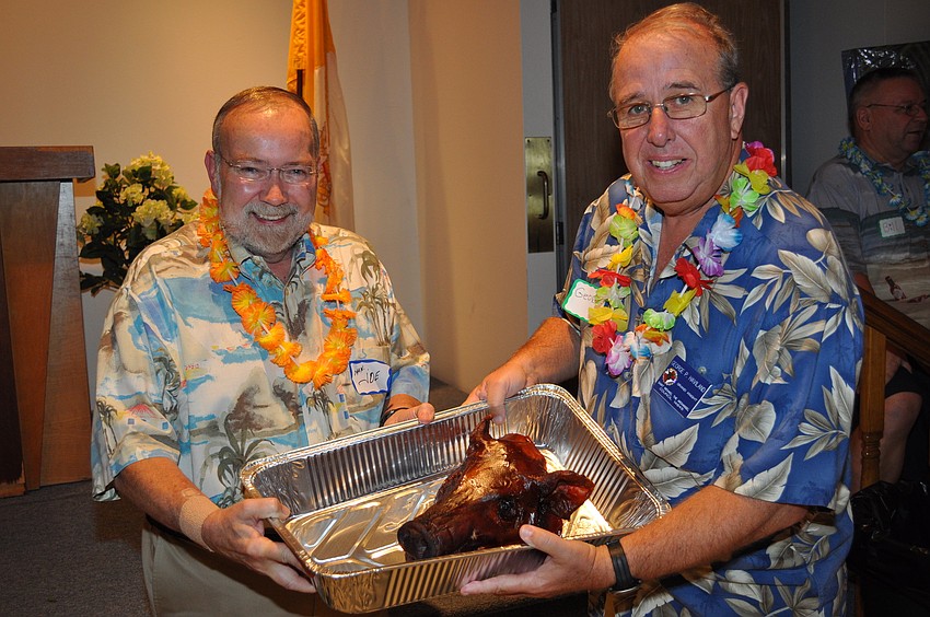 Msgr. Joe Stearns with George Haviland