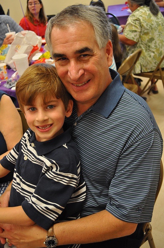 Dylan Parks got a big hug from his grandfather Doug Durand.