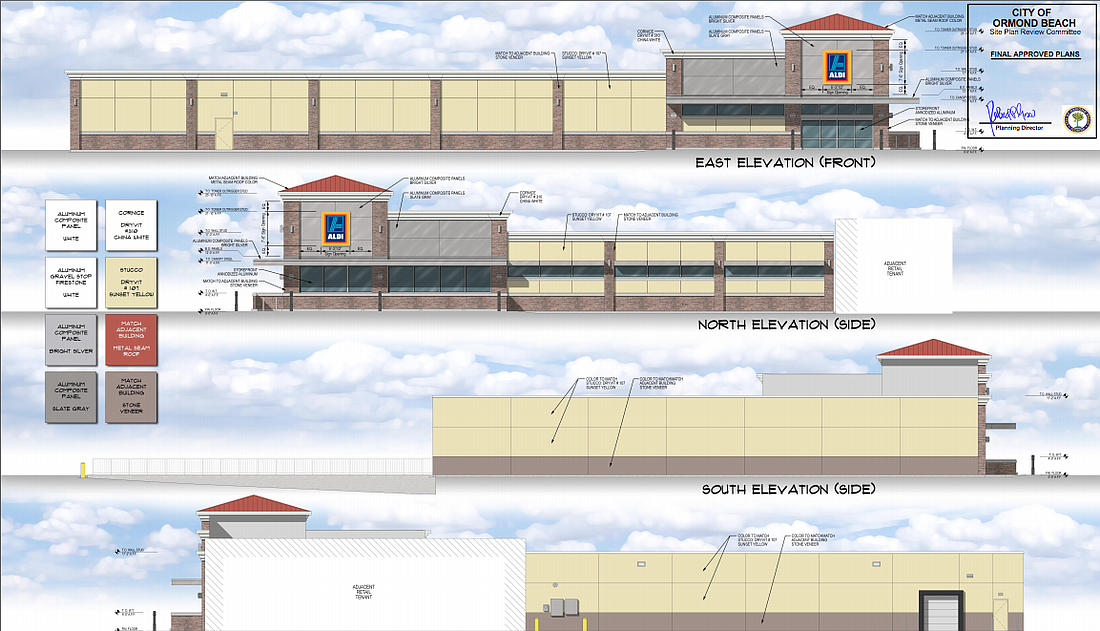 A rendering of the proposed Aldi for the second phase of Shoppes on Granada. Courtesy of the city of Ormond Beach