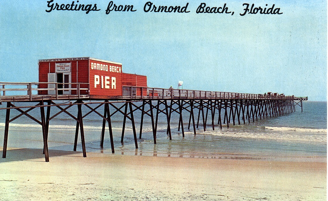 A postcard picturing the old Ormond Beach pier in Ormond-by-the-Sea. It was demolished in the early 90s. Courtesy of the Ormond Beach Historical Society